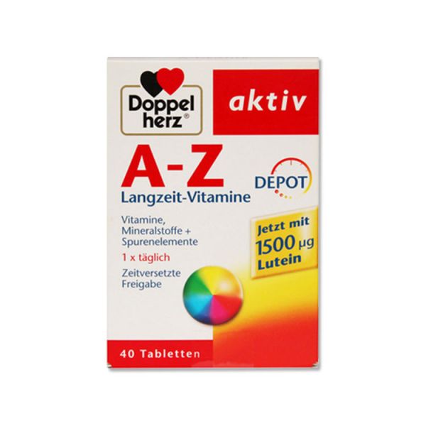 德国doppelherz双心维生素a-z矿物质缓释片40片*4