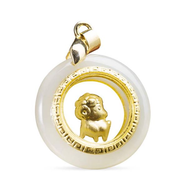 鼎云轩和田玉白玉时来运转生肖吊坠羊